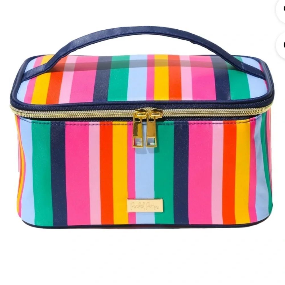 COSMETIC BAGS BY PACKED PATY THREE PIECE SET MATCHING AND EASY TO CLEAN